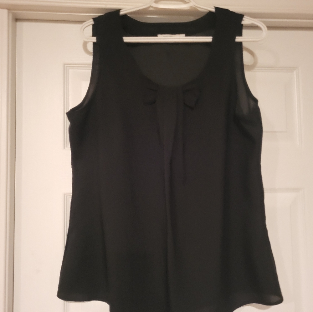 Rickis black bow front shirt